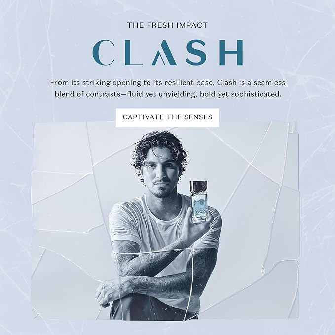 O Boticário Clash Eau de Toilette for Men, Striking Freshness Forged Under Pressure, 3.2 Ounce (100 ml)