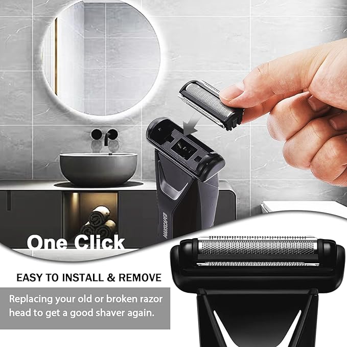 2 Pack Replacement Foil Blade Compatible with MANSCAPED The Lawn Mower 5.0 Ultra Hair Trimmer