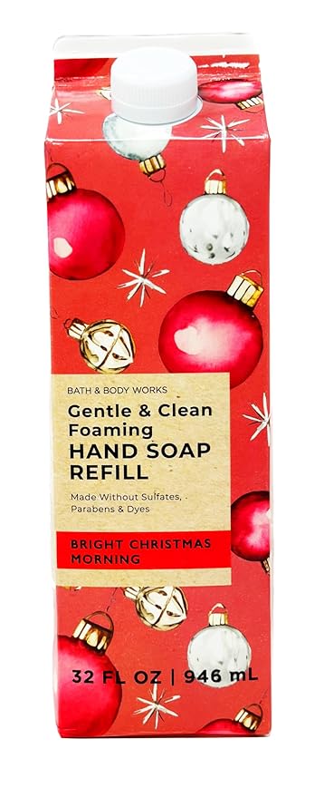 Bath + Body Works Gentle Foaming Hand Soap Refill - XL Size - 32 oz Compatible with all Bath & Body Works Gentle Foaming Hand Soap Bottles (Bright Xmas Morning)