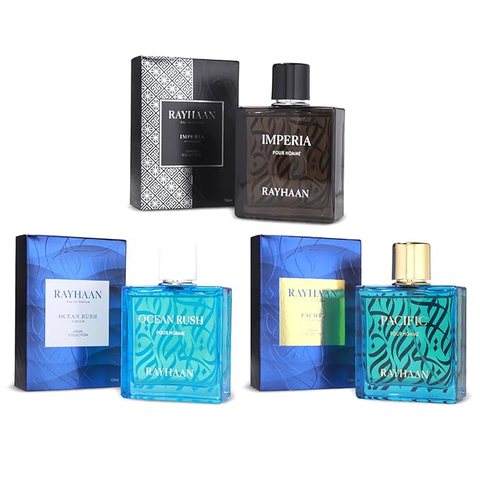 Original Collection 3-Piece Fragrance Set for Men includes Pacific, Imperia, and Ocean Rush—each in a 3.4 oz bottle
