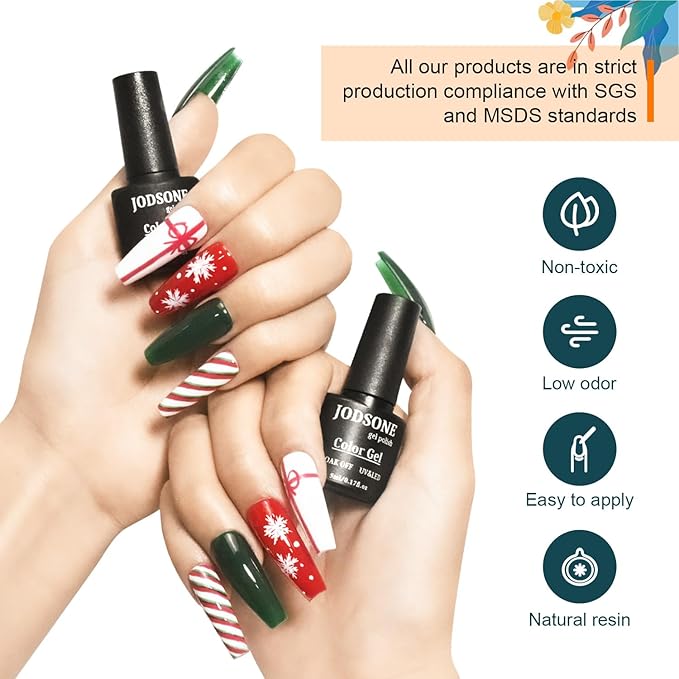 JODSONE 32 Colors Nail Polish Set With UV Light Manicure Nail Tools Nail Art Manicure Salon DIY at Home