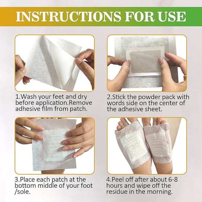 62 Pads Turmeric & Ginger Foot Pads, Pure Natural, Bigger Adhesive, Breathable Sheet Foot Pad with Wormwood, Bamboo Vinegar for Men & Women