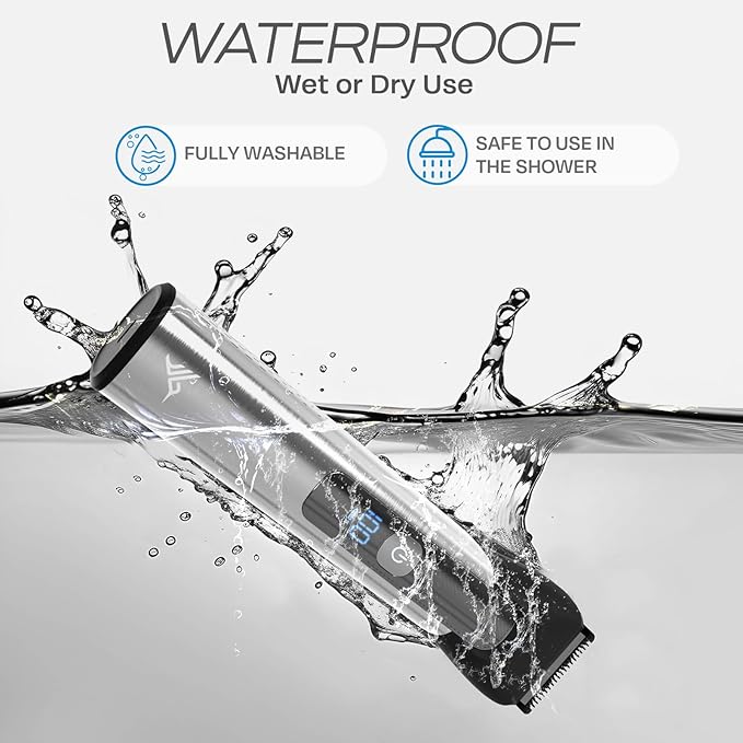 HUMMINGBIRD MK9 MasterGroom All-in-One Trimmer – 21-Piece Men's Grooming Kit for Beard, Head, Hair, Body, and Face, Waterproof, Stainless Steel, USB C Rechargeable, LED Display