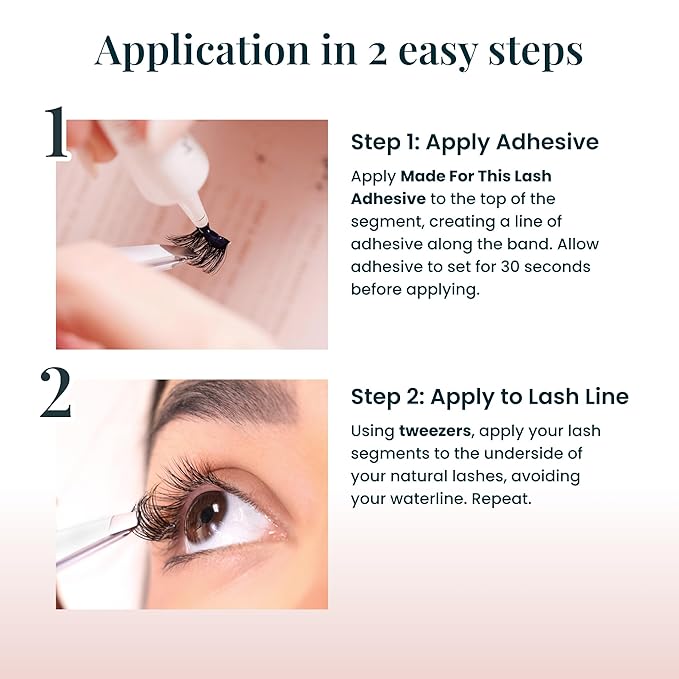 FlutterHabit Flirt Ready Set Starter Kit, DIY Eyelash Extensions, Lash Clusters for Women, Professional Quality At Home Eyelash Extension Kit, Natural False Lashes, 3 Lash Sets, Lash Glue Included