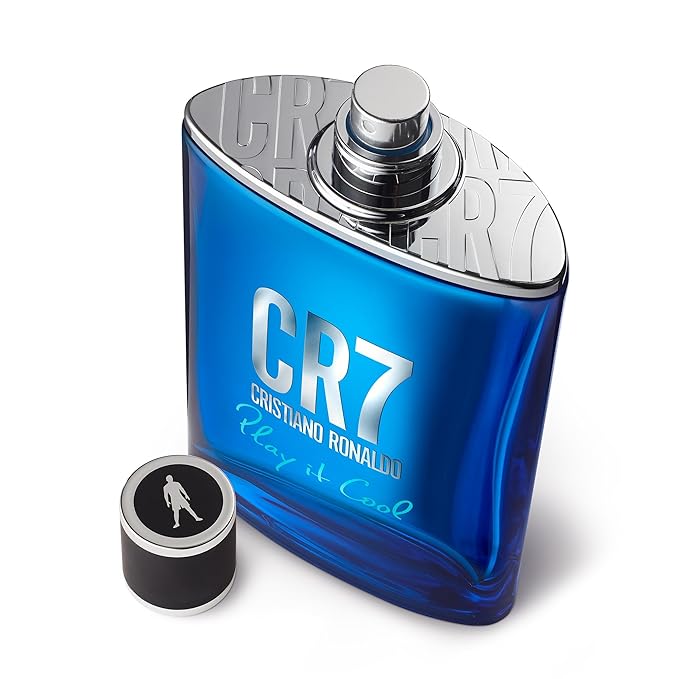 Cristiano Ronaldo - CR7 Play It Cool - Men's Eau de Toilette Spray - Fresh Spicy & Aromatic Fragrance With Notes of Bergamot, Cardamom & Amber - 1.7oz