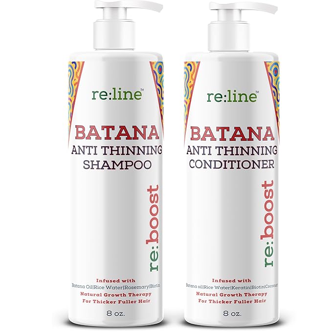 Batana Shampoo and Conditioner for Thinning Hair Shampoo and Conditioner for Men & Women with Raw Organic Batana Oil for Hair Growth Shampoo and Conditioner Set Batana Shampoo for Hair Growth DR SEBI