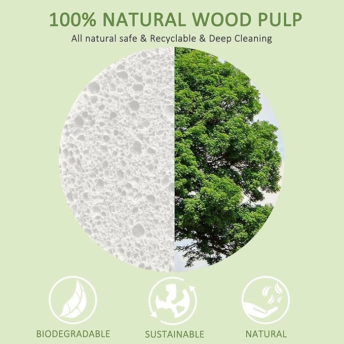 Beieverluck 300 Count Compressed Facial Sponges for Cleansing Natural Cellulose Disposable Face Sponge Spa Sponge for Face Cleansing Exfoliating Makeup or Mask Removal, White