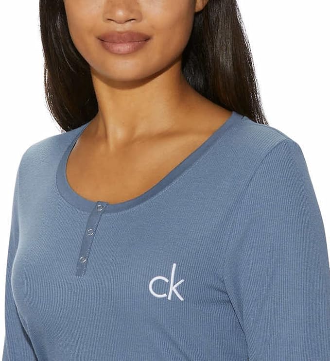 Calvin Klein Womens 2 Piece Fleece Pajama Set