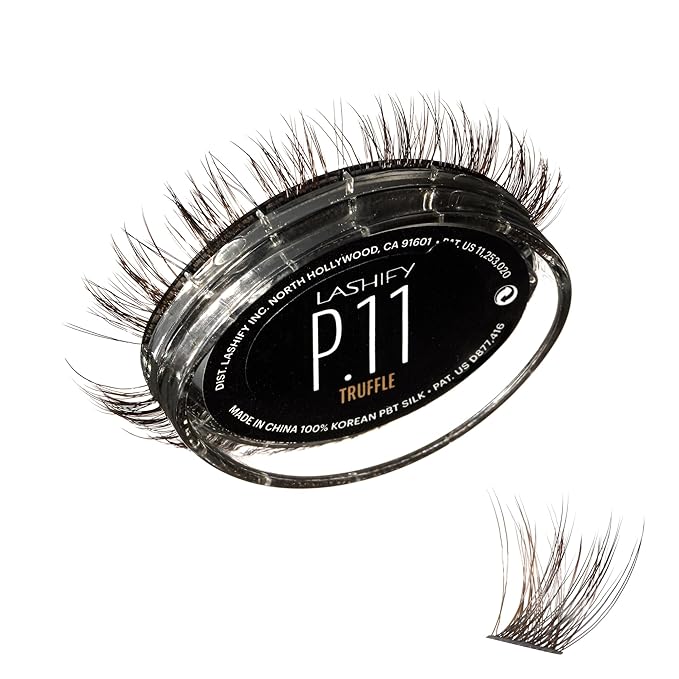 Lashify Plushy 11mm Gossamer Lashes in Truffle Color, Easy DIY False Lashes for a Voluminous Yet Still Natural Look