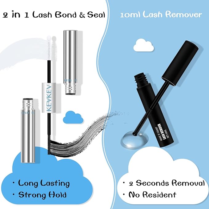 DIY Lash Extension Kit Lash Clusters 144Pcs 10-18mix Length Ultra Soft Lash Clusters Kit Lash Bond and Seal Lash Glue Lash Remover for DIY Eyelash Extensions(Marshmallow,D-10-18mix)