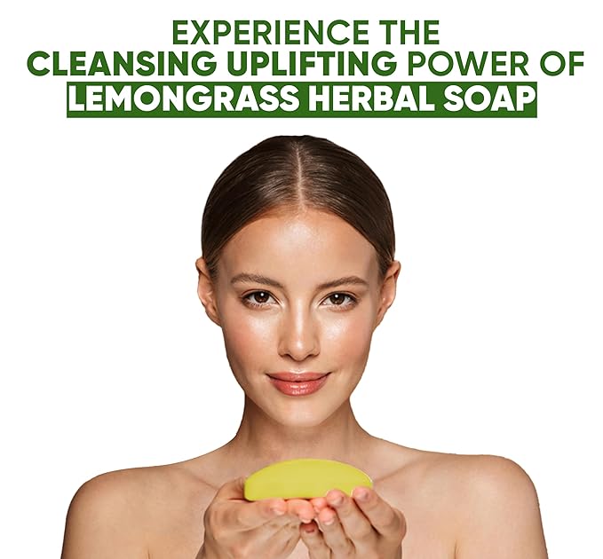 Lemongrass Herbal Soap | Pack of 6 of 5oz soap Bar | Ideal for Men and Women, Soothing and Nourishing Soap for Moisturization