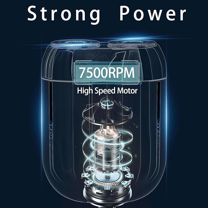 Mini Electric Shaver for Men, Upgrade Pocket Dual Head Shaver, Portable Razor for Men, Rechargeable Waterproof Compact Travel Electric Razor, USB Close Battery shavers (Blue)