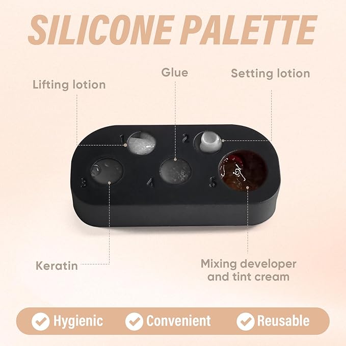 Libeauty Lash Lift Kit and Black Color, Brow Lamination Kit Quick Curling Perming & Coloring with Complete Tools DIY at Home and Popular with Salons