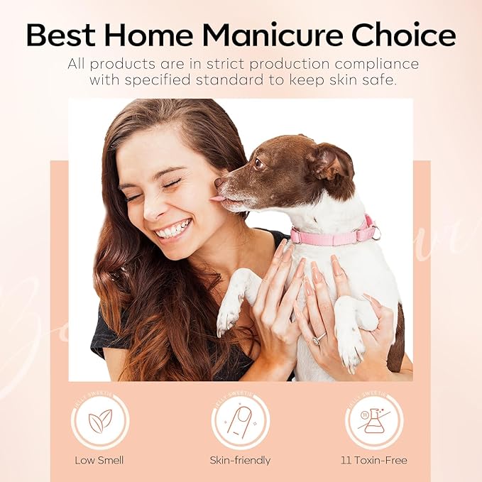 modelones Jelly Gel Nail Polish, 6 Colors Nude Brown Pink Gel Polish Neutral Nail Art Design Translucent Soak Off LED Nail Lamp Manicure Salon DIY Girls Women Gift