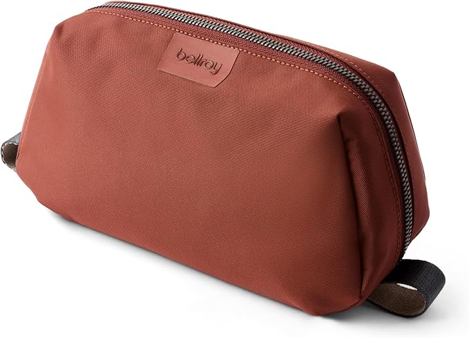 Bellroy Toiletry Kit (Unisex Toiletry Bag, Zipper Closure, Water-Resistant Lining, Toothbrush Sleeve with Magnetic Closure, Internal Mesh Pocket Organization) -Bronze
