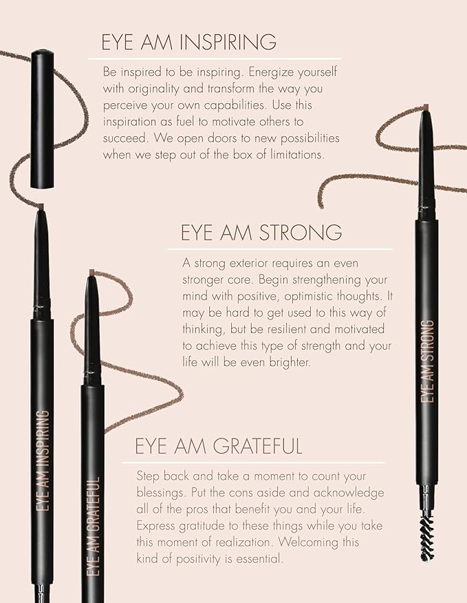 REALHER Definer Brow Pencil - Eye Am Inspiring - Dark Brown - Perfect for Subtle or Bold Brows