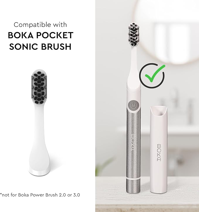 Boka Sonic Electric Toothbrush for Adults 2 pk - 24000 VPM w/Standard & Sensitive Modes - Waterproof & Up to 120 Battery Life w/Travel Cover & Mirror Mount - Automatic Smart Timer, Non-Slip Handle