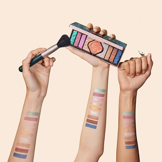 FLORASIS Floral Engraving Phoenix Makeup Palette Makeup Long Lasting Blendable Natural Eyeshadow Palette for Women (03 Soaring Sunlight)