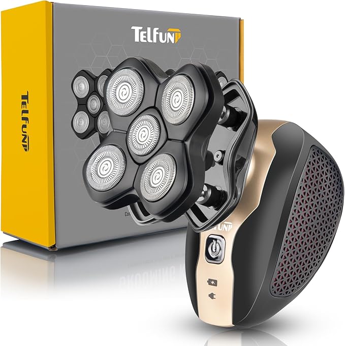 Upgrade Magnetic Head Shavers for Bald Men, Cordless & Comfort 5-in-1 Electric Razor - IPX7 Waterproof Wet/Dry Mens Grooming Kit - Easy Use Palm Shaver for a Smooth Bald Shave