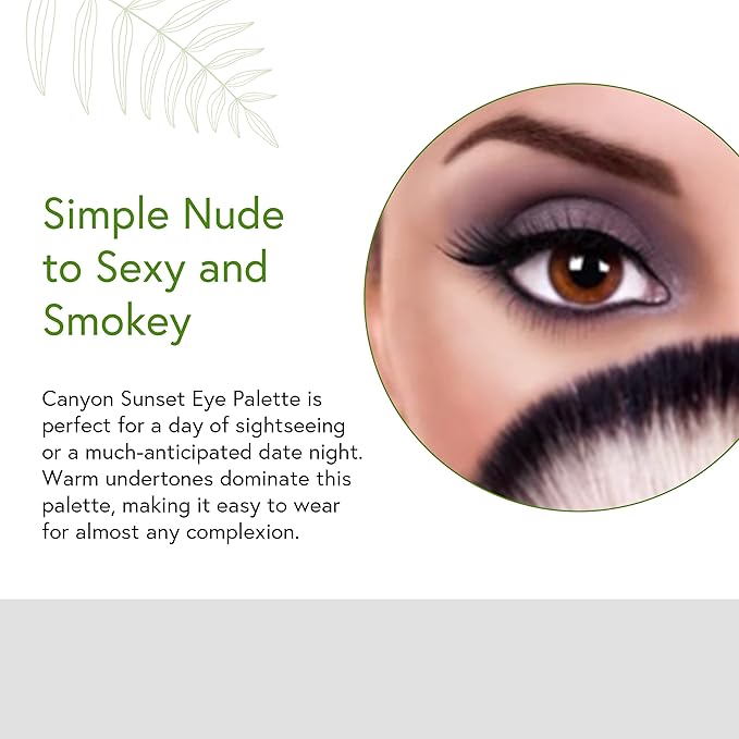 Honeybee Gardens Canyon Sunset Eye Shadow Palette, Clean and Bold, 4 Highly Pigmented Colors With Long Lasting Luxe Finish, Vegan, Cruelty-Free, Gluten-Free, and Paraben-Free, Net Wt 1.3g Each