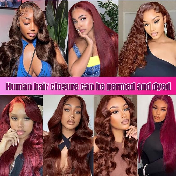 5x5 HD Transparent Straight Human Hair Lace Closure Skinlike 22inch Virgin Invisible Brazilian 5x5 Straight Human Hair Closure 100% Real Human Hair Free Part Closure Pre Plucked Natural Black Glueless