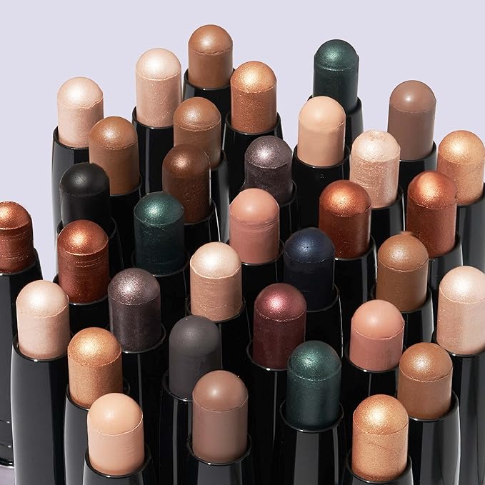 Julep Eyeshadow 101 Crème-to-Powder Waterproof Eyeshadow Stick Duo – Long-Lasting, Crease-Proof, Easy Apply with Built-in Smudger - Sand Shimmer and Smoky Tawny Matte