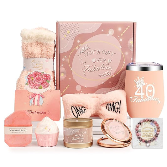 Happy Birthday Gifts for Women Friendship, Get Well Soon Gifts Baskets for Women, Self Care Package, Birthday Basket for Womens, Friends, Coworker Ideas