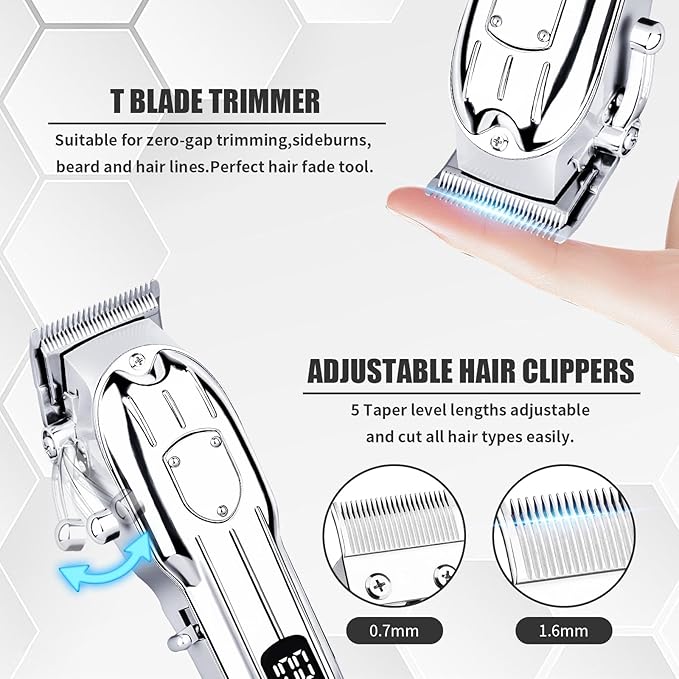 Hair Clippers for Men,Beard Trimmer for Mens,Professional Electric Hair Clipper Set,Men's Electric Hair Clipper,Cordless Hair Trimmer for Family,Gifts for Men.
