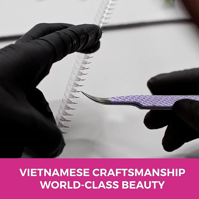 500 Promade Fans - 10D 0.07 Size 13mm Curl CC - Mega Volume Premade Lash Fans for Eyelash Extensions Middle Stem Handmade Loose Pre Made Eyelash Fluffy Soft Pointy Base