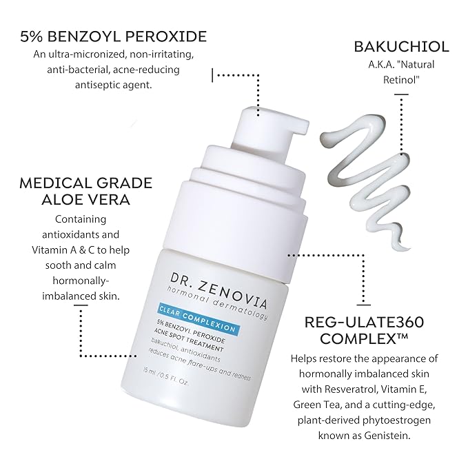 5% Benzoyl Peroxide Acne Spot Treatment - Benzoyl Peroxide Acne Treatment - Clinical Acne Spot Treatment - Skin Care Acne Cream