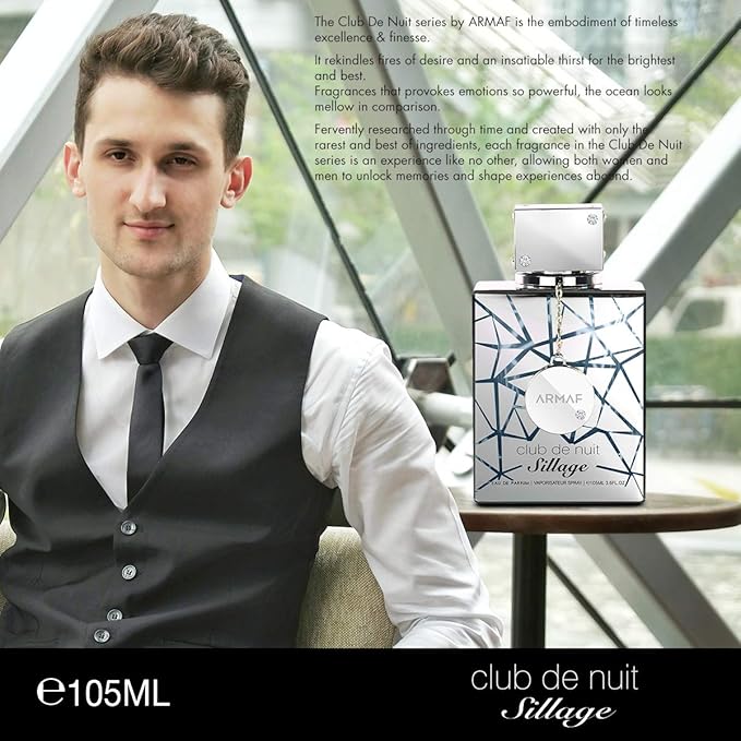 Armaf Club De Nuit Sillage For Unisex Eau de Parfum Spray, 3.6 Ounce