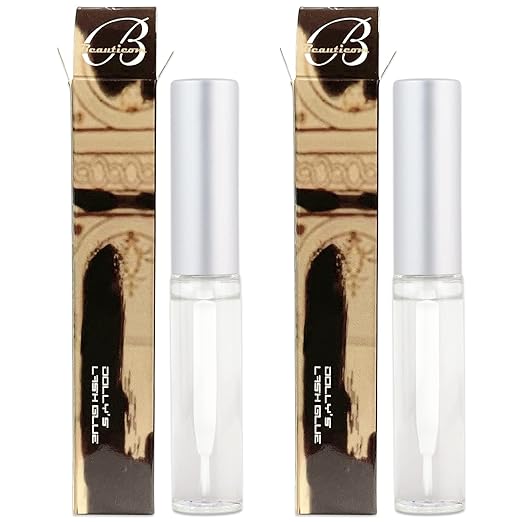 Dolly's Lash Premium Eyelash Extension Glue Bottle Natural, Long-Lasting, Strong Hold (5 mL) 2 Pieces