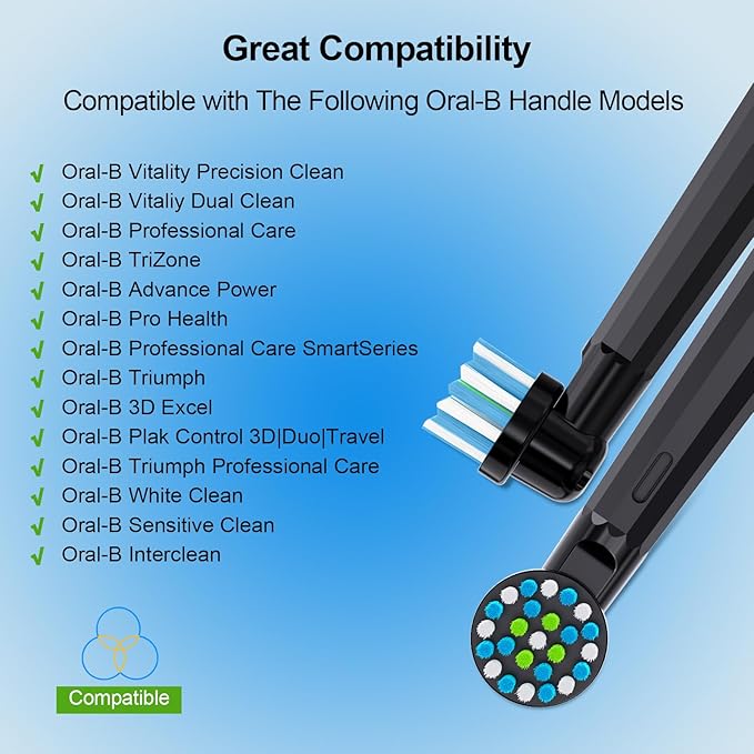 Replacement Toothbrush Heads for Oral B,Electric Toothbrush Replacement Brush Heads,Pack of 12