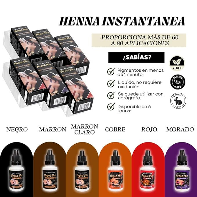 Eyebrow Henna, for natural-looking coloring, 15 ml (Copper)