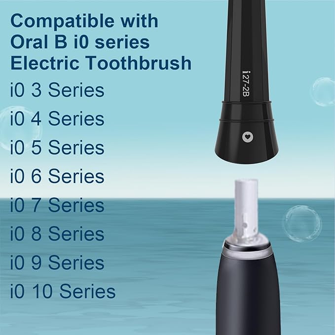 10pcs iO Replacement Heads Compatible with Oral B iO 2/3/4/5/6/7/8/9/10 Series Electric Toothbrush,IO Toothbrush Heads Compatible with Oral B iO,Medium-Hard bristles Care for Your Teeth,White/Black