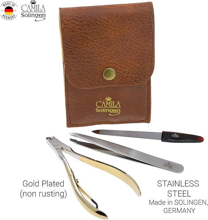 CSK2 Pedicure and Manicure Set with Nail File, Cuticle Trimmer and Tweezers for Perfect Cuticle Care and for Nose and Eyebrow Hair Cutter, Perfect Pedicure Tools and Skin Tag Remover