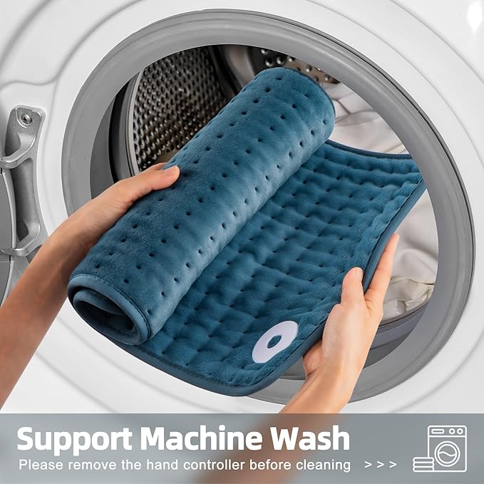 Heating Pad for Back Pain Relief, Abdomen, Cramps, Neck, Shoulder, 12x24 inches, Moist/Dry Heat, Auto-Off, Machine Washable, Christmas/Mother's Day Gift, Gifts for Women Mom Dad Daughter