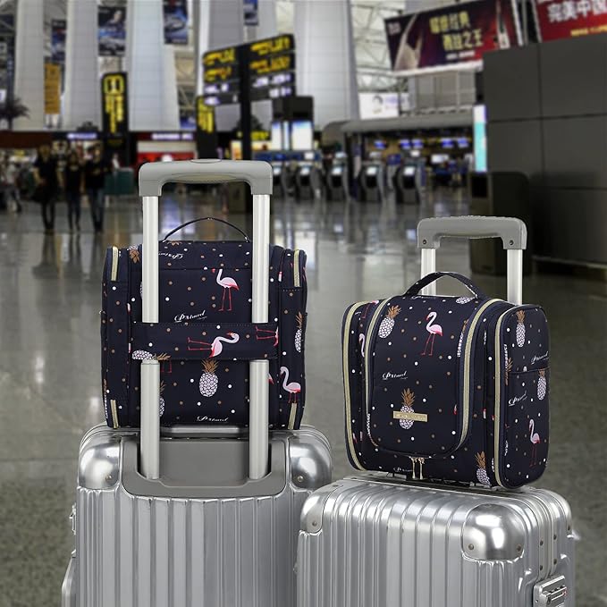 Lychii Hanging Toiletry Bag for Women, Cosmetic Makeup Bag Travel Organizer, Large