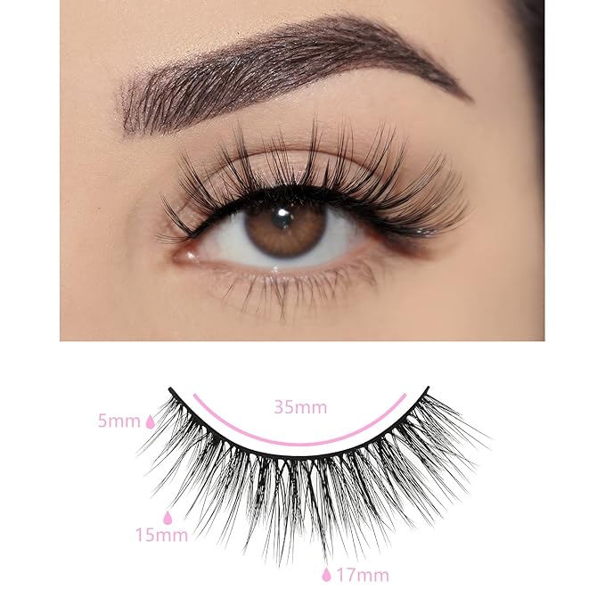 FARRED Wholesale Faux Mink Lashes 30 Pairs 3D A01 Medium Length Vegan Eyelashes Fluffy Volume Strip Lashes Bulk Fake Mixed Natural Look 3D False Eyelashes (3D A01)