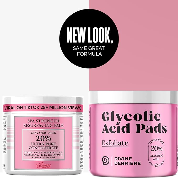 Anti Aging Skin Care Set: Glycolic Acid Peel 70% & Glycolic Resurfacing Pads - This Ultra Potent Duo Will Purify Your Skin & Eliminate Wrinkles, Acne Scarring For an Ultra Clear & Glowing Complexion
