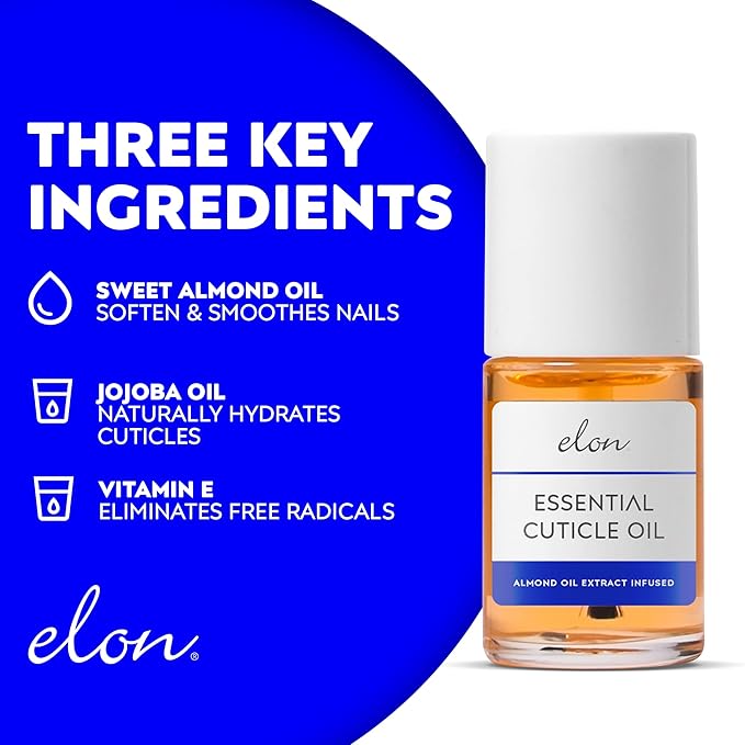 Elon Essentials Kit for Healthy Nails – Kit Includes Elon Nail Conditioner, Cuticle Oil & File Set – Manicure Set for Daily Strengthening and Moisturizing Cuticles