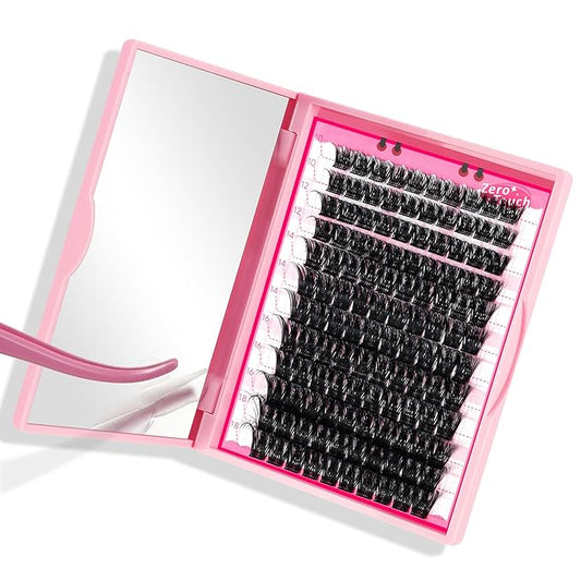 Lash Clusters, 120 Pcs Individual Cluster Lashes DIY Lash Extension Zero Lush-C-10-18mix Eyelash Clusters Volume Wispy Lashes Super Thin Band Reusable Soft & Comfortable(Lush-C-10-18 mix)