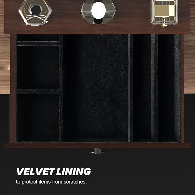 Cologne Organizer for Men, 5 Tier Cologne Shelf, Perfume Stand with Drawer and Hidden Compartment Perfume Display Holder - A Gift for Men