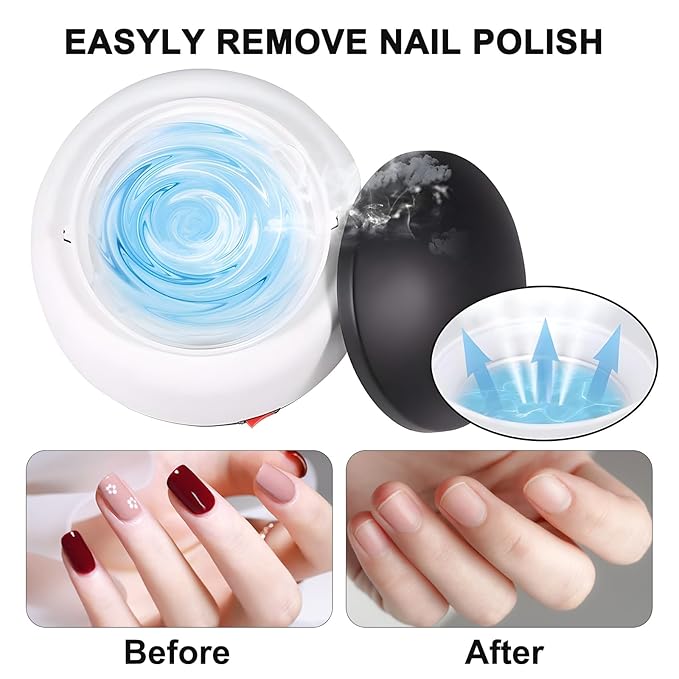 36W Nail Polish Remover Machine, Electric Nail Steamer, Portable Steam Off Nail Gel Polish Remover, Gel UV Nails Steamer Heater Cleaner Machine for Beauty Salon Home Use