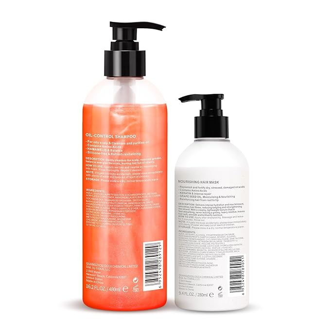 Clarifying Shampoo and Conditioner Set for Oily Hair, Build-Up, and Greasy Scalp, 25.6 Fl Oz