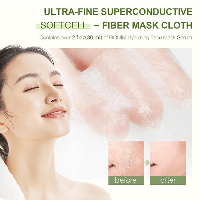 Korean Face Masks Skincare - 20 Pack Hydrating Sheet Masks with 7D Hyaluronic Acid & Resurrection Plant | Facial Masks for Women | Deep Moisture, Soothing Facial Mask for All Skin Types