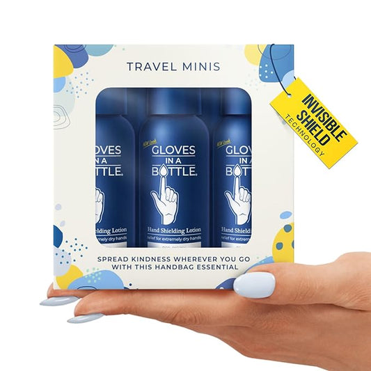 Gloves In A Bottle – Shielding Lotion for Dry Skin, Hand Lotion Travel Size, Protects & Restores Dry Cracked Skin (Travel Mini)