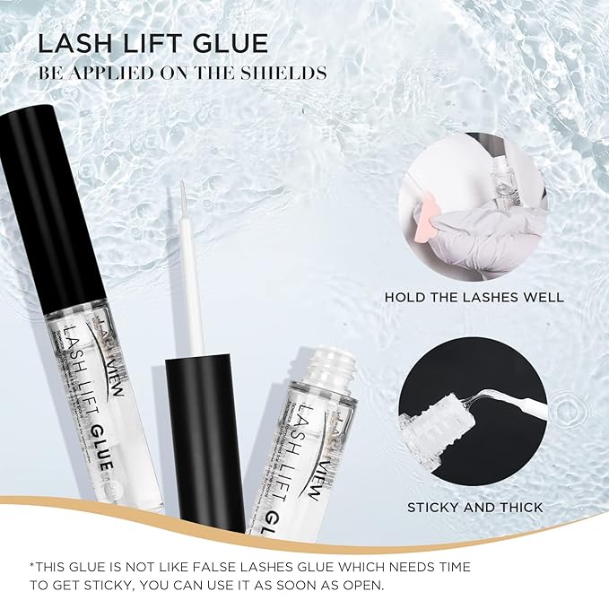 LASHVIEW Lash Lift Kit,Professional Eyelash Perm Kit,Liquid Set,Semi-Permanent,Curling Perming,Wave Lift Extension Perm Set,5 Times