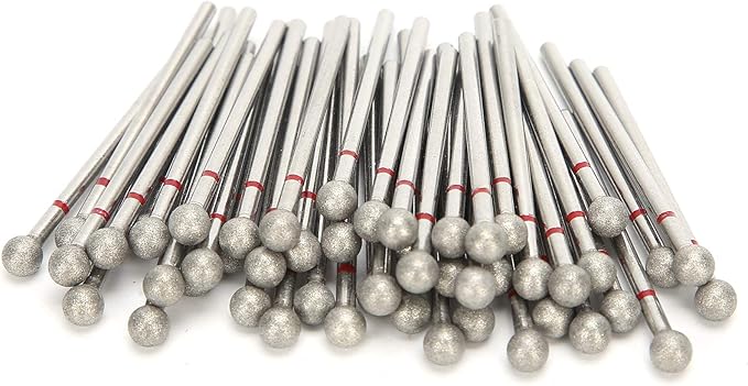 Practical Nail Drill Bits, 50Pcs Nail Polishing Grind Head Replacement Accessory Manicure Tool For Acrylic Gel Nails Cuticle Clean Pedicure (F-5.0mm)