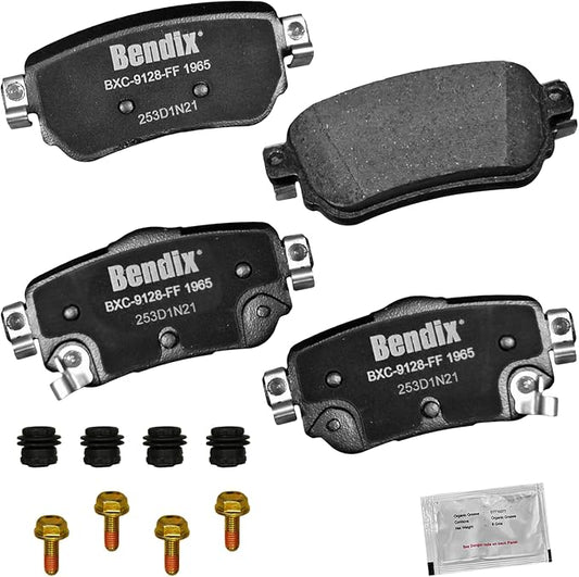 Bendix Priority1 CFC1965 Ceramic Rear Brake Pads for Nissan LEAF 2024-2018,Qashqai 2022-2019,Rogue 2021-2018,Rogue Sport 2020-2019,Rogue Sport 2022,X-Trail 2016,2020-2019,Renault Koleos 2020-2018